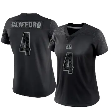＃4 Women's Sean Clifford Black Limited Cincinnati Bengals Reflective Jersey