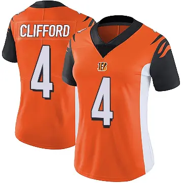 ＃4 Women's Sean Clifford Orange Limited Cincinnati Bengals Vapor Untouchable Jersey