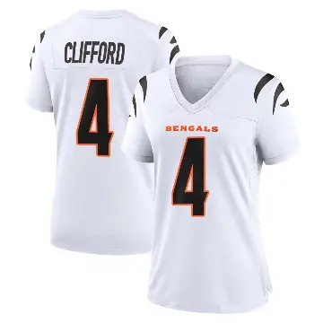 ＃4 Women's Sean Clifford White Game Cincinnati Bengals Jersey