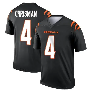 ＃4 Youth Drue Chrisman Black Legend Cincinnati Bengals Jersey