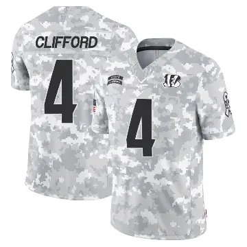 ＃4 Youth Sean Clifford Arctic Camo Limited Cincinnati Bengals 2024 Salute to Service Jersey