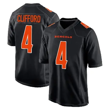 ＃4 Youth Sean Clifford Black Game Cincinnati Bengals Fashion Jersey