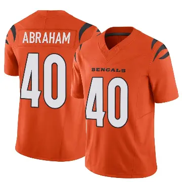 ＃40 Men's Micah Abraham Orange Limited Cincinnati Bengals Vapor F.U.S.E. Jersey