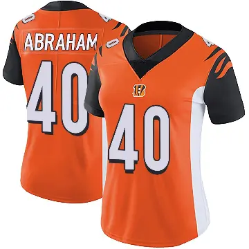 ＃40 Women's Micah Abraham Orange Limited Cincinnati Bengals Vapor Untouchable Jersey