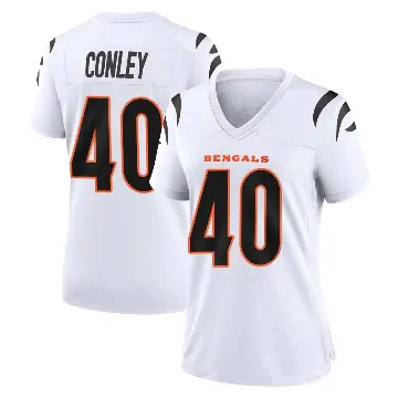 ＃40 Women's Quali Conley White Game Cincinnati Bengals Jersey