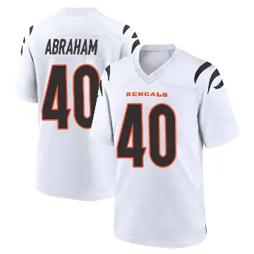 ＃40 Youth Micah Abraham White Game Cincinnati Bengals Jersey