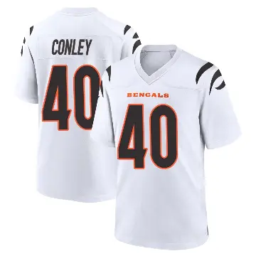 ＃40 Youth Quali Conley White Game Cincinnati Bengals Jersey