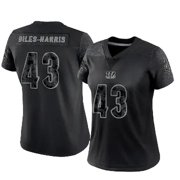 ＃43 Women's Joe Giles-Harris Black Limited Cincinnati Bengals Reflective Jersey