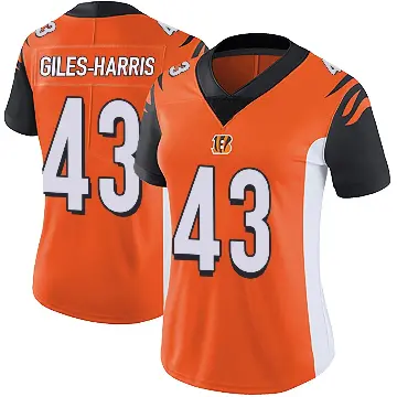 ＃43 Women's Joe Giles-Harris Orange Limited Cincinnati Bengals Vapor Untouchable Jersey
