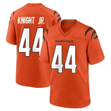 ＃44 Men's Demetrius Knight Jr. Orange Game Cincinnati Bengals Jersey