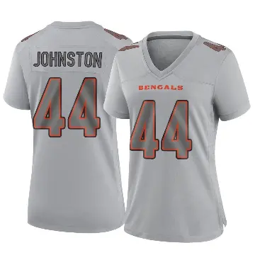 ＃44 Women's Clay Johnston Gray Game Cincinnati Bengals Atmosphere Fashion Jersey