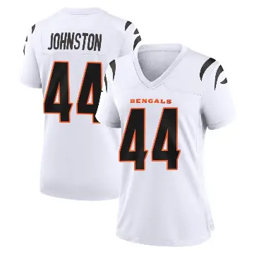 ＃44 Women's Clay Johnston White Game Cincinnati Bengals Jersey