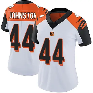 ＃44 Women's Clay Johnston White Limited Cincinnati Bengals Vapor Untouchable Jersey