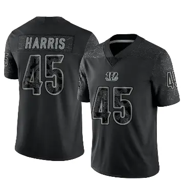 ＃45 Men's Darien Harris Black Limited Cincinnati Bengals Reflective Jersey