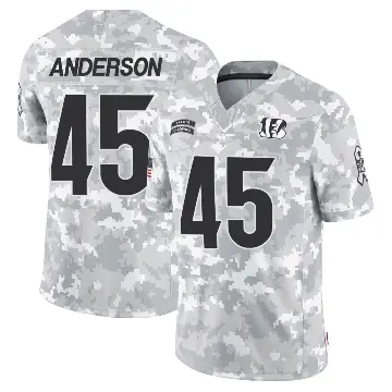 ＃45 Men's Liam Anderson Arctic Camo Limited Cincinnati Bengals 2024 Salute to Service Jersey