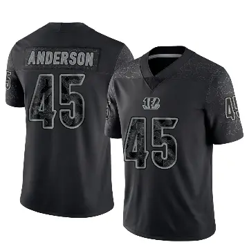 ＃45 Men's Liam Anderson Black Limited Cincinnati Bengals Reflective Jersey