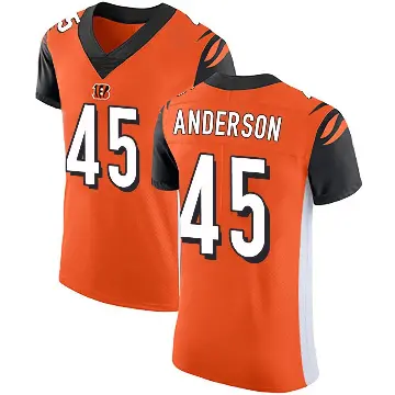 ＃45 Men's Liam Anderson Orange Elite Cincinnati Bengals Alternate Vapor Untouchable Jersey