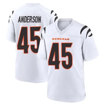 ＃45 Men's Liam Anderson White Game Cincinnati Bengals Jersey