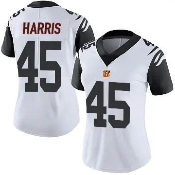 ＃45 Women's Darien Harris White Limited Cincinnati Bengals Color Rush Vapor Untouchable Jersey