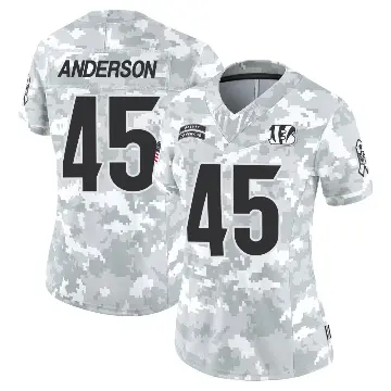 ＃45 Women's Liam Anderson Arctic Camo Limited Cincinnati Bengals 2024 Salute to Service Jersey