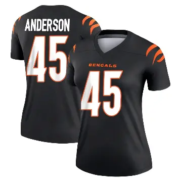 ＃45 Women's Liam Anderson Black Legend Cincinnati Bengals Jersey
