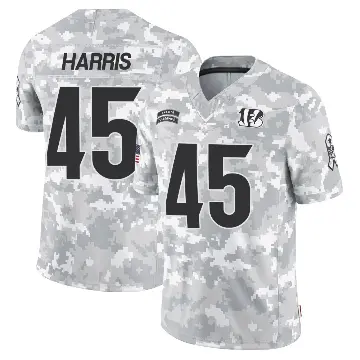 ＃45 Youth Darien Harris Arctic Camo Limited Cincinnati Bengals 2024 Salute to Service Jersey