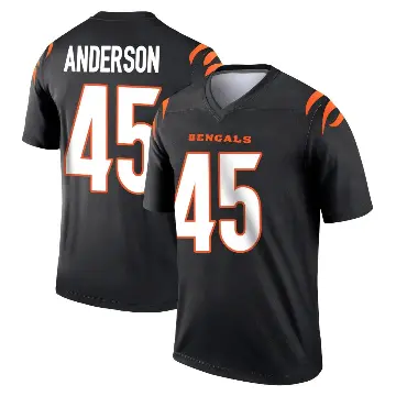 ＃45 Youth Liam Anderson Black Legend Cincinnati Bengals Jersey