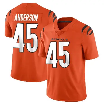 ＃45 Youth Liam Anderson Orange Limited Cincinnati Bengals Vapor Untouchable Jersey