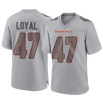 ＃47 Men's Shaquan Loyal Gray Game Cincinnati Bengals Atmosphere Fashion Jersey