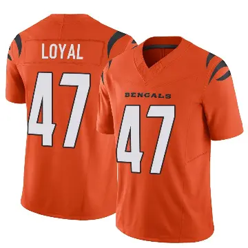 ＃47 Men's Shaquan Loyal Orange Limited Cincinnati Bengals Vapor F.U.S.E. Jersey