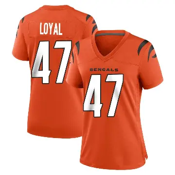＃47 Women's Shaquan Loyal Orange Game Cincinnati Bengals Jersey