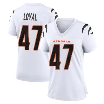 ＃47 Women's Shaquan Loyal White Game Cincinnati Bengals Jersey