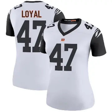 ＃47 Women's Shaquan Loyal White Legend Cincinnati Bengals Color Rush Jersey