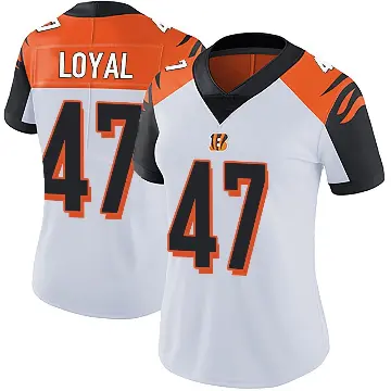 ＃47 Women's Shaquan Loyal White Limited Cincinnati Bengals Vapor Untouchable Jersey