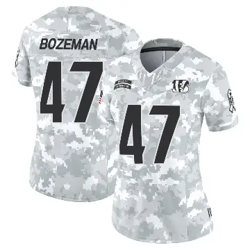 ＃47 Women's Swayze Bozeman Arctic Camo Limited Cincinnati Bengals 2024 Salute to Service Jersey