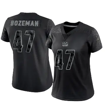 ＃47 Women's Swayze Bozeman Black Limited Cincinnati Bengals Reflective Jersey