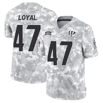 ＃47 Youth Shaquan Loyal Arctic Camo Limited Cincinnati Bengals 2024 Salute to Service Jersey