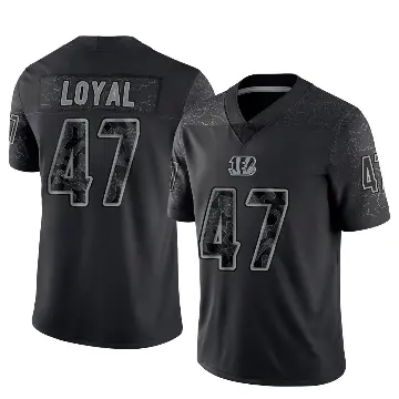 ＃47 Youth Shaquan Loyal Black Limited Cincinnati Bengals Reflective Jersey