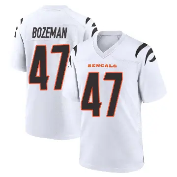 ＃47 Youth Swayze Bozeman White Game Cincinnati Bengals Jersey