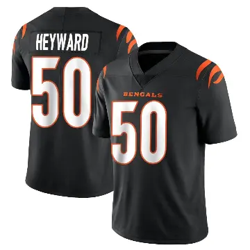 ＃50 Men's Shaka Heyward Black Limited Cincinnati Bengals Team Color Vapor Untouchable Jersey