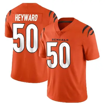 ＃50 Men's Shaka Heyward Orange Limited Cincinnati Bengals Vapor Untouchable Jersey