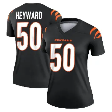 ＃50 Women's Shaka Heyward Black Legend Cincinnati Bengals Jersey