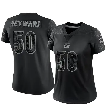 ＃50 Women's Shaka Heyward Black Limited Cincinnati Bengals Reflective Jersey