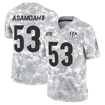 ＃53 Men's Brian Asamoah II Arctic Camo Limited Cincinnati Bengals 2024 Salute to Service Jersey