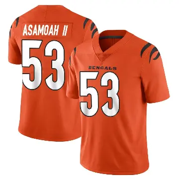 ＃53 Men's Brian Asamoah II Orange Limited Cincinnati Bengals Vapor Untouchable Jersey