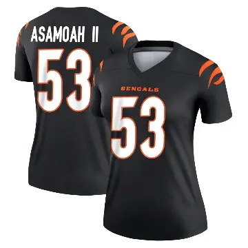 ＃53 Women's Brian Asamoah II Black Legend Cincinnati Bengals Jersey