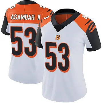 ＃53 Women's Brian Asamoah II White Limited Cincinnati Bengals Vapor Untouchable Jersey