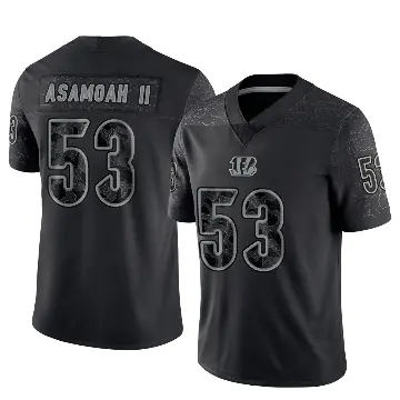 ＃53 Youth Brian Asamoah II Black Limited Cincinnati Bengals Reflective Jersey