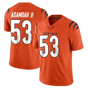 ＃53 Youth Brian Asamoah II Orange Limited Cincinnati Bengals Vapor Untouchable Jersey