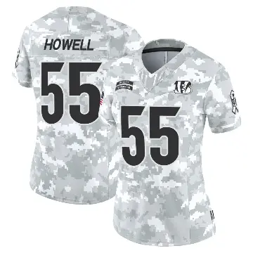 ＃55 Women's Cashius Howell Arctic Camo Limited Cincinnati Bengals 2024 Salute to Service Jersey